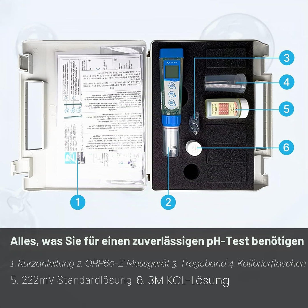 Apera Instruments ORP60-Z Smart ORP-Messgerät (unterstützt durch die ZenTest Mobile App)