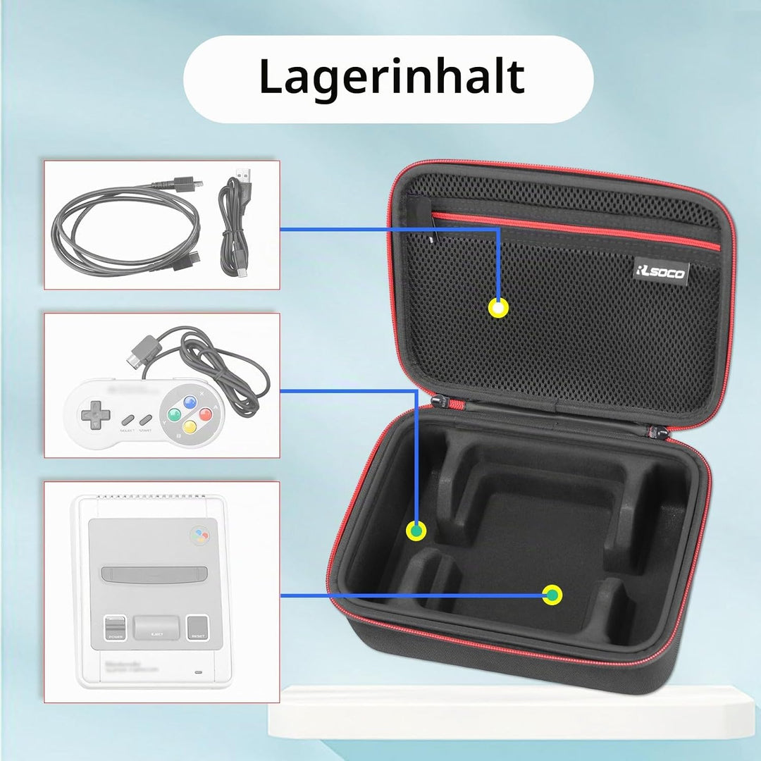 RLSOCO Tragetasche für Nintendo Classic Mini:Super Nintendo Entertainment System/SNES Classic Mini/P
