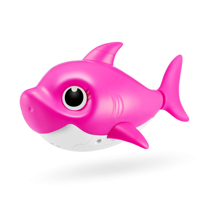 ZURU Robo Alive Junior Baby Shark Battery-Powered Sing and Swim Bath Toy by (Pink Mommy Shark), Pink