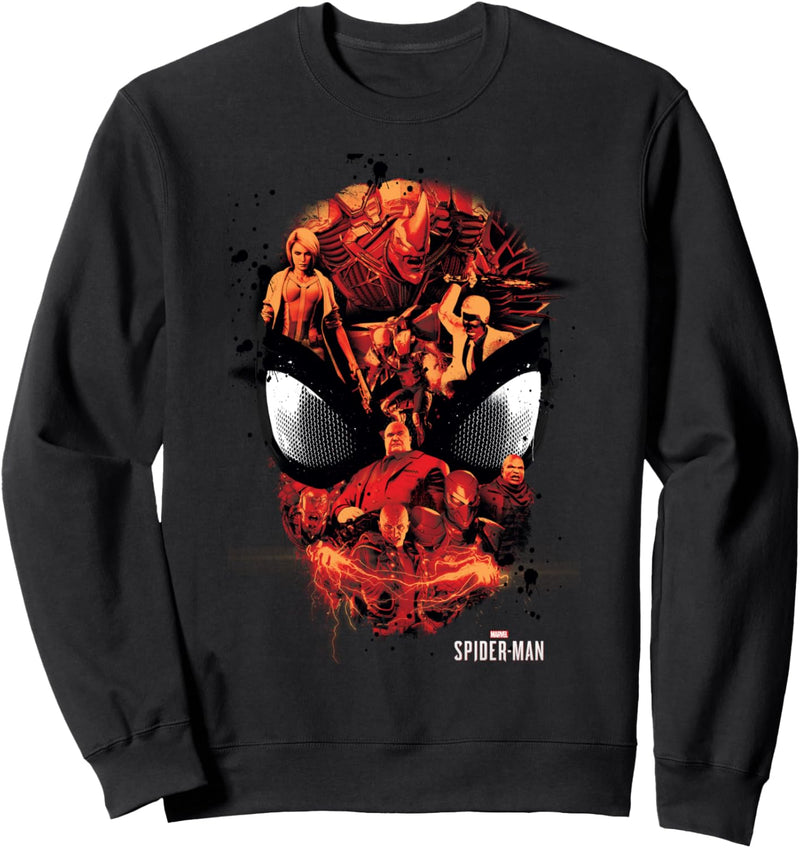 Marvel Spider-Man Villains Mask Mashup Sweatshirt