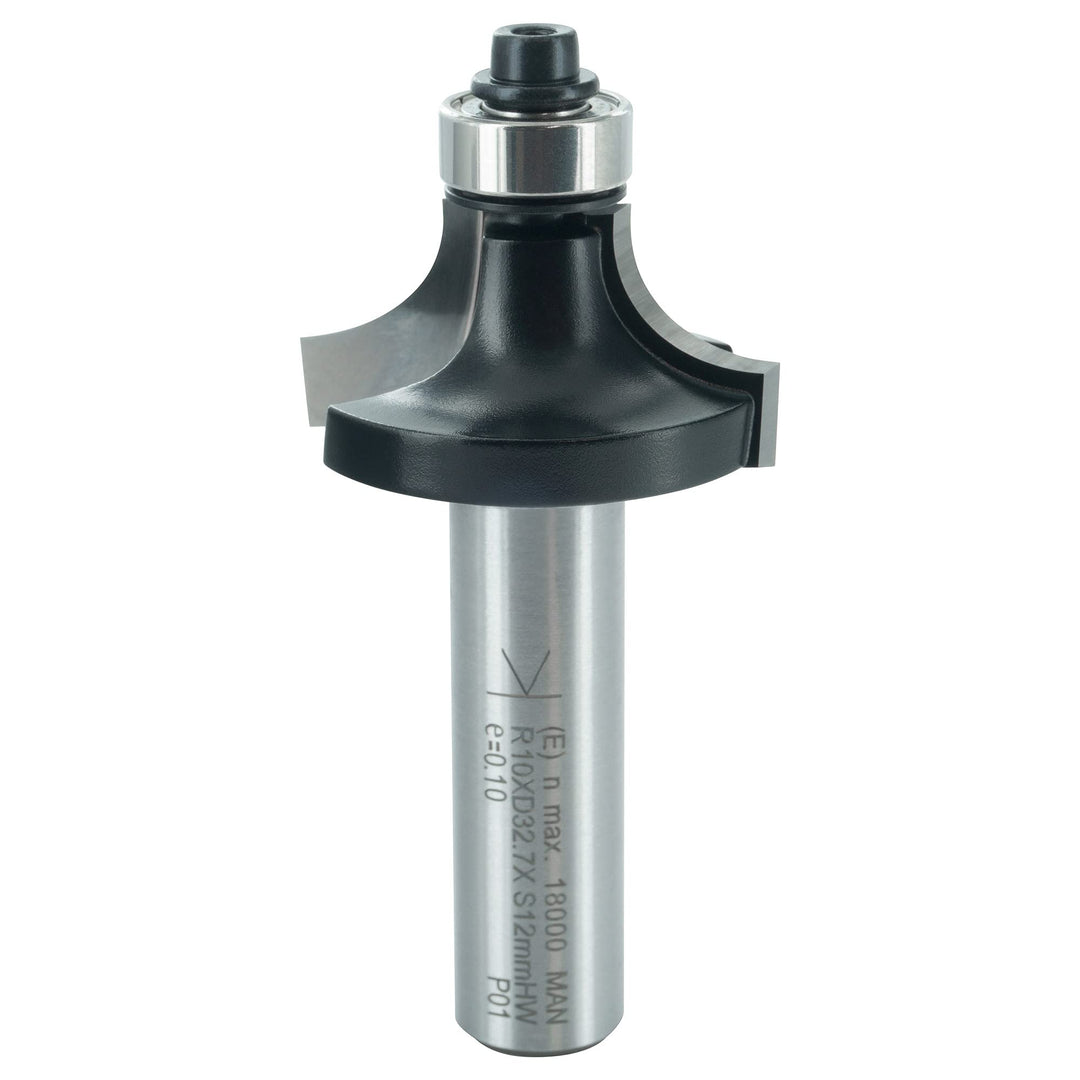 ENT 14376 Abrundfräser HW, Schaft (S) 12 mm, Durchmesser (D) 32,7 mm, NL 16 mm, R 10 mm, SL 40 mm, m