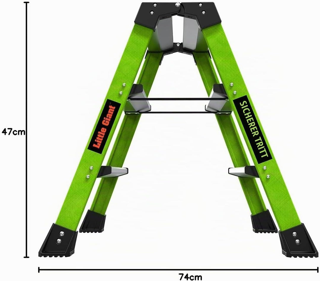 Little Giant Ladders, Sure Step, 3-stufig, doppelseitiger Tritthocker, Fiberglas, (11953), Typ 1AA,