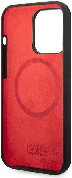 KARL LAGERFELD KLHMP14LSLMP1K Hülle für iPhone 14 Pro 6,1" hardcase Schwarz Sili