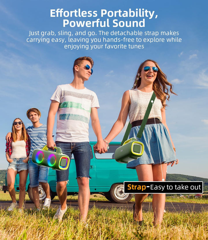 Bluetooth Lautsprecher Tragbar Musikbox 140 Peak Outdoor Bass Boost Speaker | 2 Subwoofer + 2 Tweete