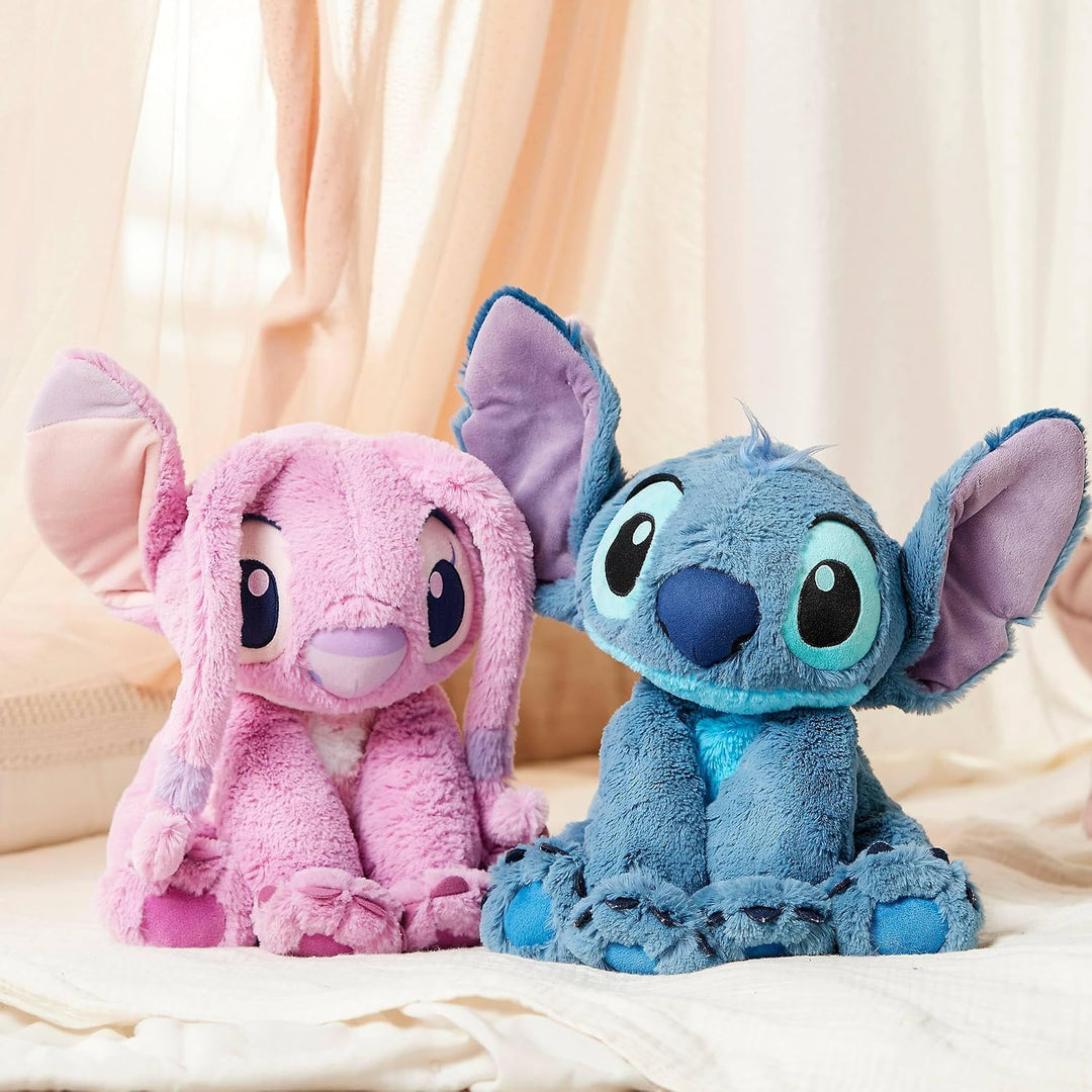 Disney Store Stitch Offizielles mittelgrosses Kuscheltier für Kinder, 38 cm, Kuscheltier mit Sticker