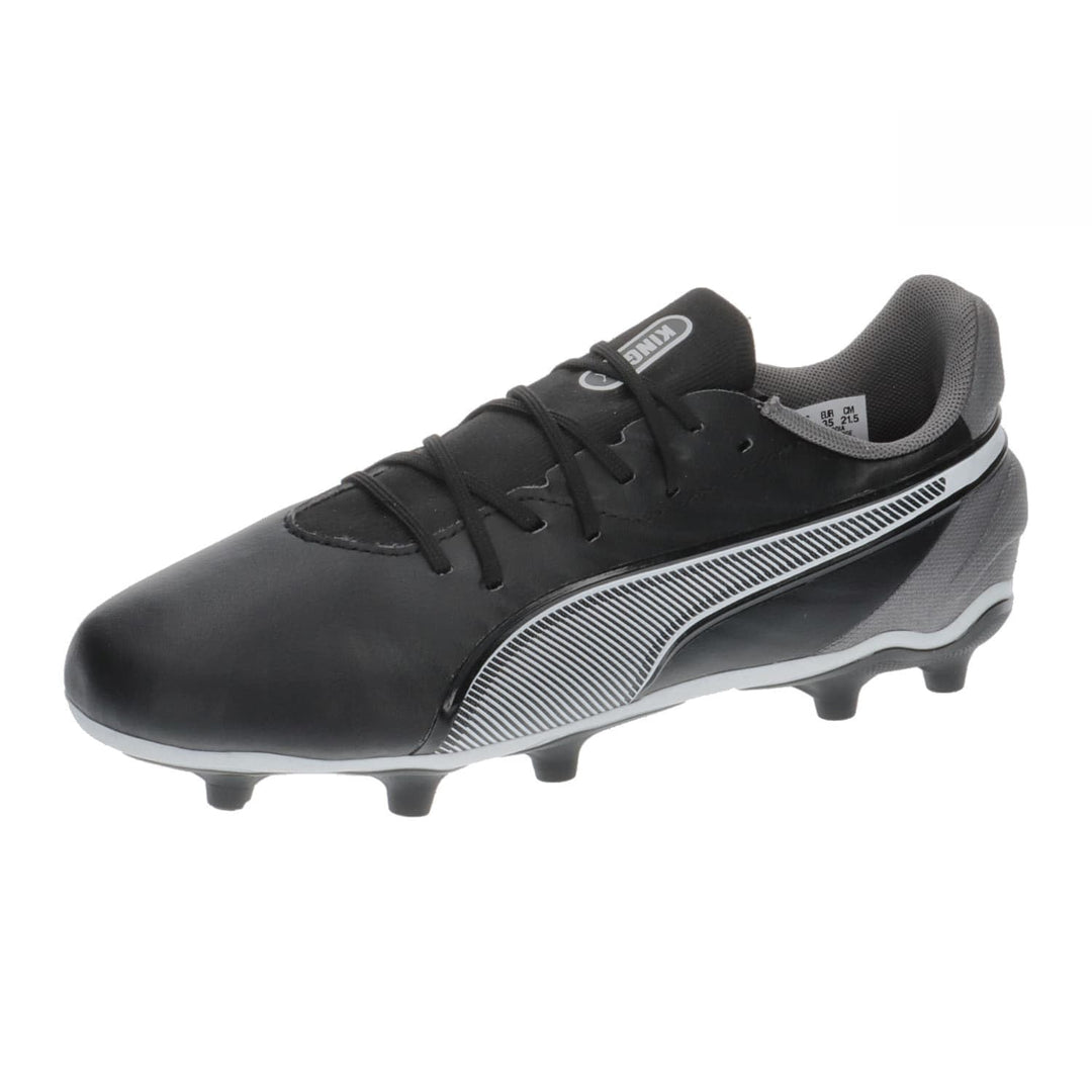 PUMA Unisex Kinder King Match Fg/Ag JrSoccer Shoe 29 EU Puma Black Puma White Cool Dark Gray, 29 EU