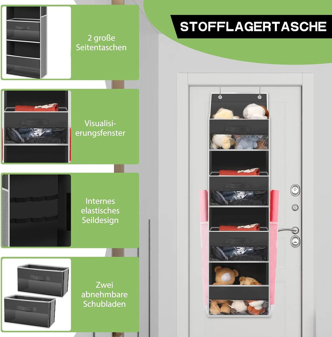 Montierbarer Geschenkpapier Organizer - Über der Tür Geschenkpapier Aufbewahrung mit 3 herausnehmbar