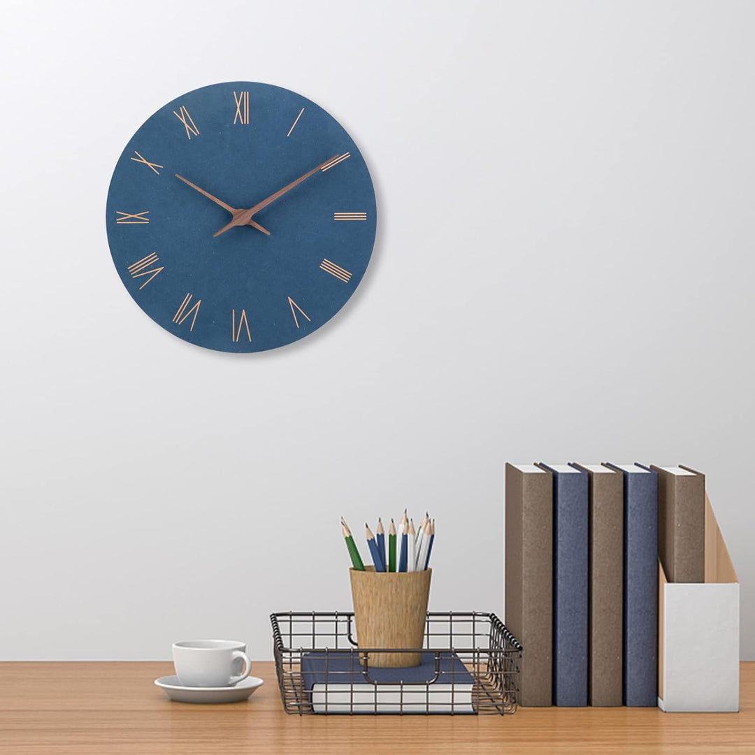 ACCSHINE MDF Holz Wanduhr Ohne TickgeräUsche Lautlos Modern 30cm Quarz Gross Batterie Betriebene Wan