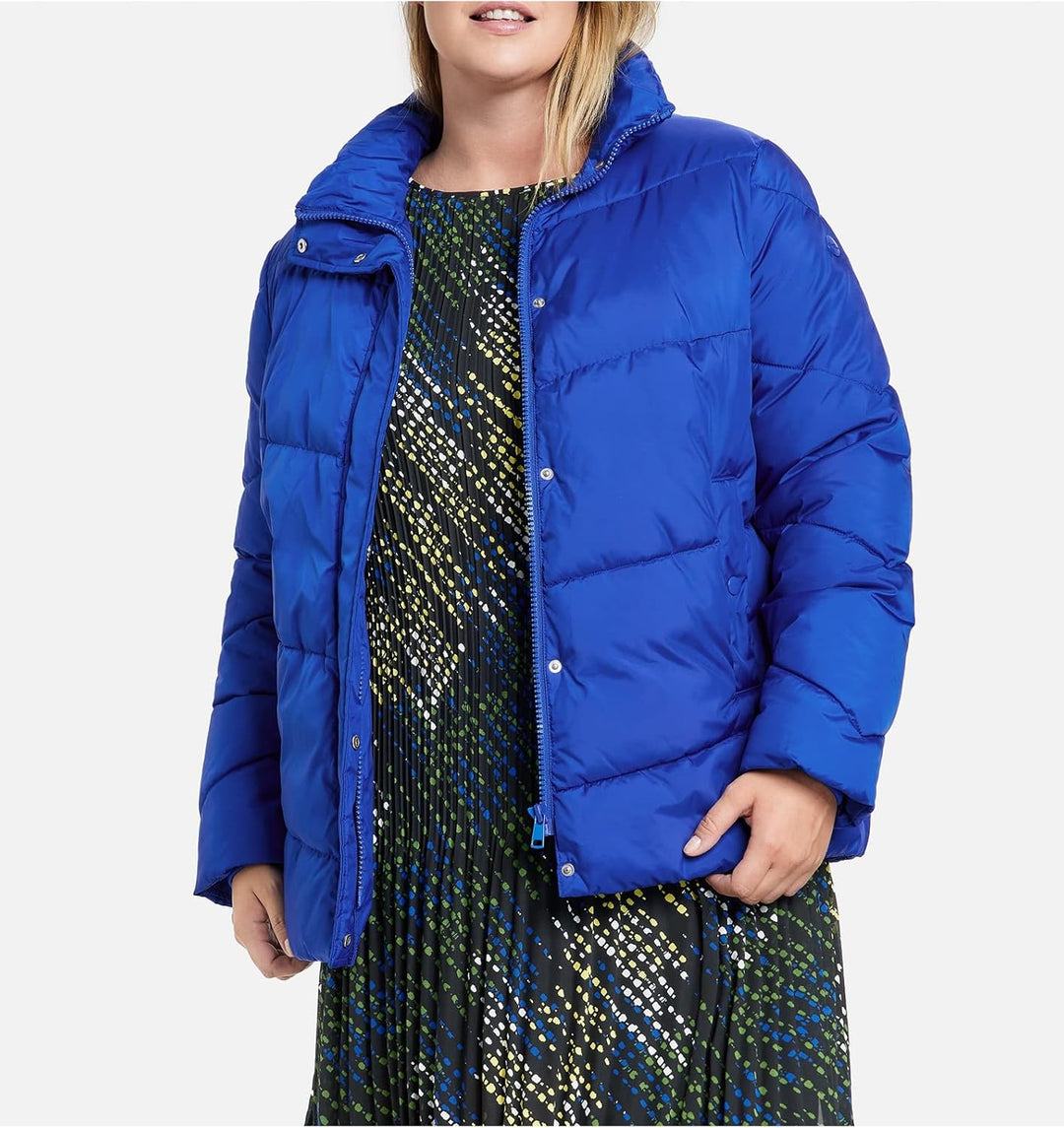 Samoon Damen Outdoorjacke Nicht Wolle, Brigth Blue