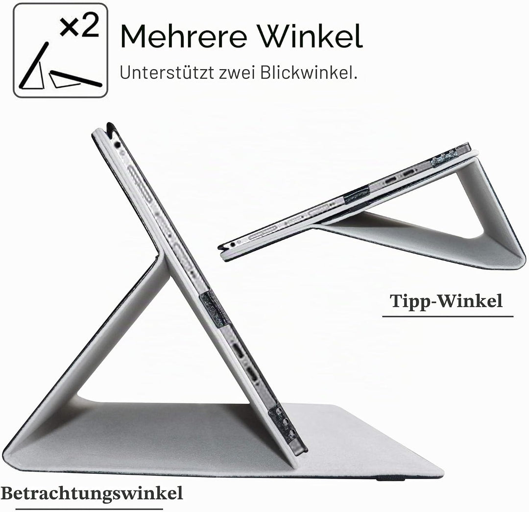 LiuShan Kompatibel mit Dell Latitude 7200 Tablet-Schutzhülle, PU-Leder, schmal, faltbar, Ständer, fü