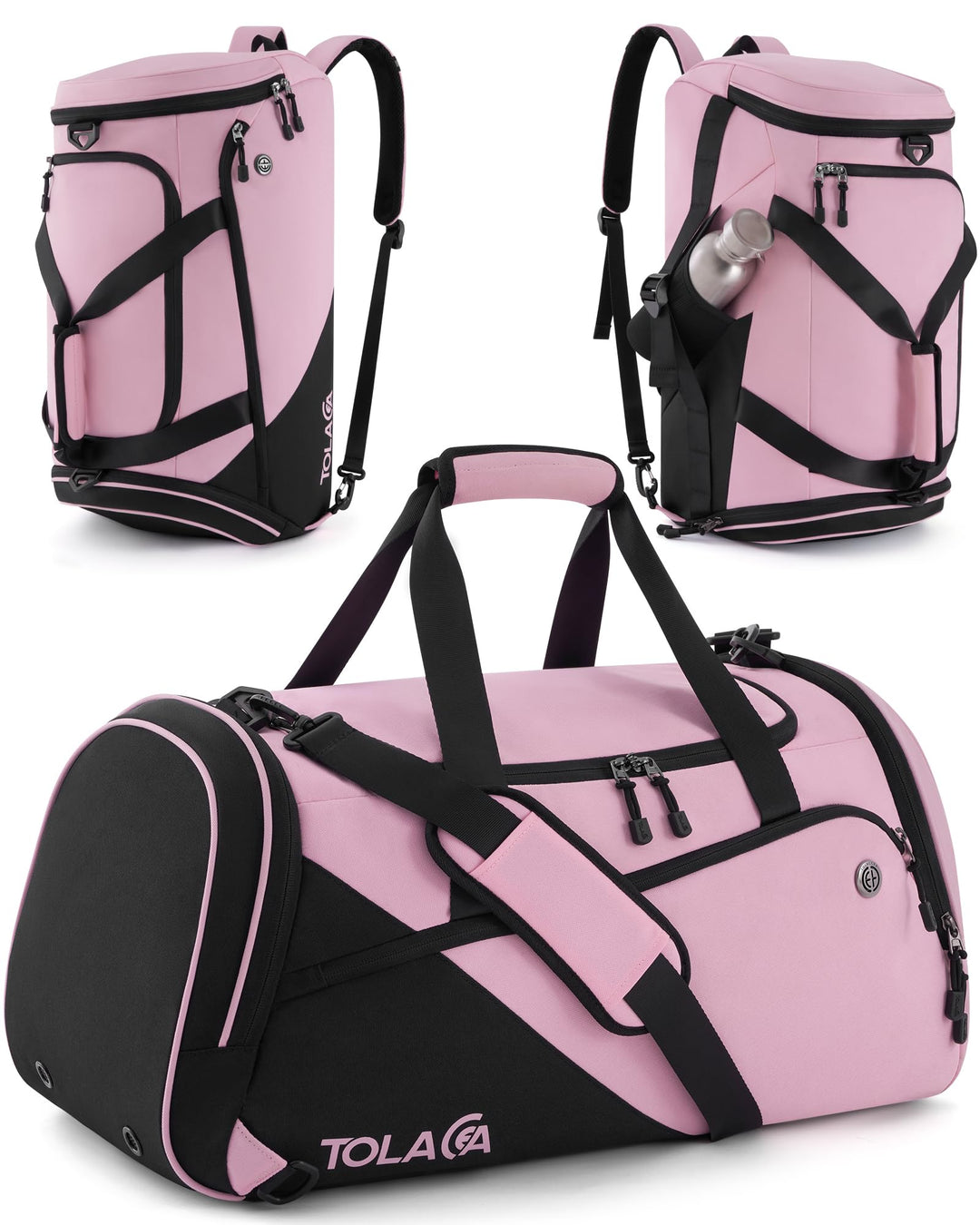 Tolaccea SporttascheDamen und Herren47L – Schuhfach&Nassfach, Rucksack‑Duffel Trainingstasche für Fi