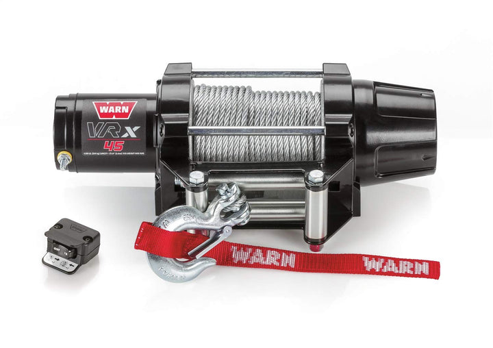 WARN 101045 VRX 45 Drahtseil Powersport Seilwinde, Schwarz/Silber, 2,0 kg Stahlseil 4,500 lbs., Stah