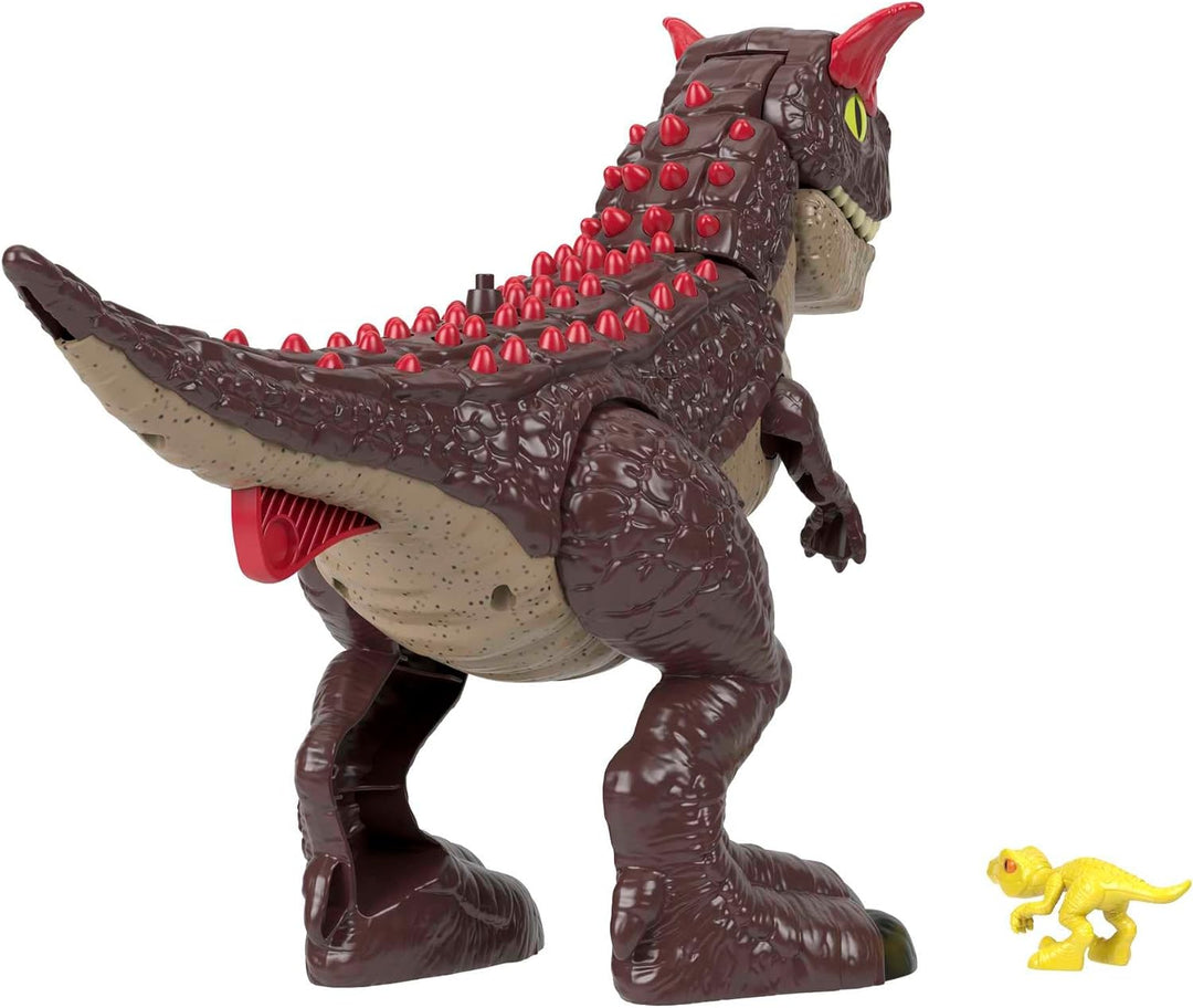 Imaginext Jurassic World Carnotaurus Dinosaurier-Spielzeug mit Hörner-Angriff, 28 cm grosse Figur mi