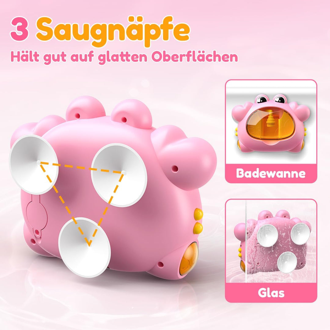 Badewanne Spielzeug für 1 2 3 Jahre Mädchen, Badespielzeug Bubble mit LED-Licht & 12 Kinderliedern,
