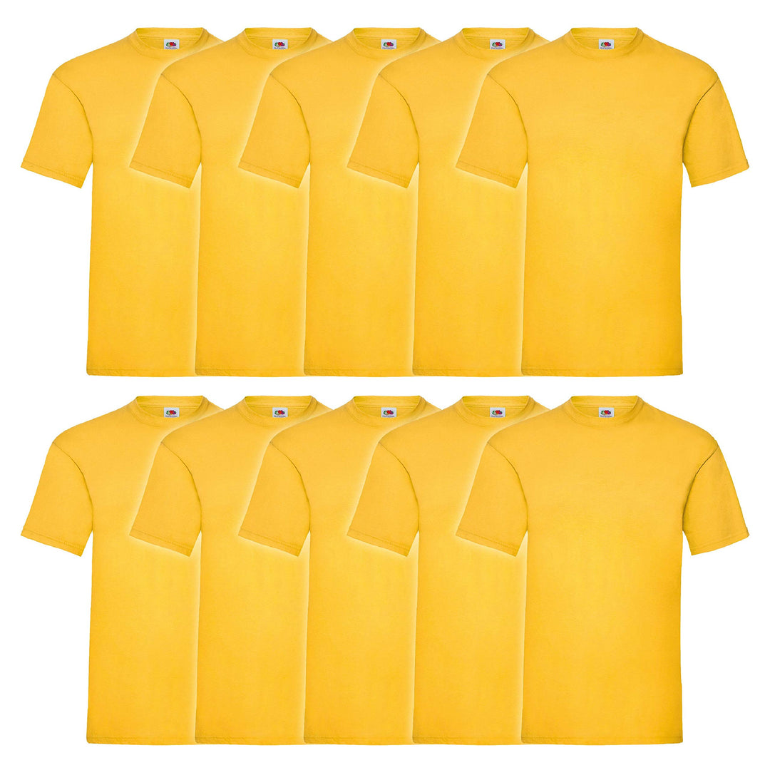 Fruit of the Loom Herren T-Shirt (5er oder 10er Pack) L Gelb, L Gelb