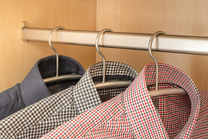 24 Metall Kleiderbügel hochwertige & robuste Premium Kleiderbügel aus Edelstahl rostfrei und rutschf