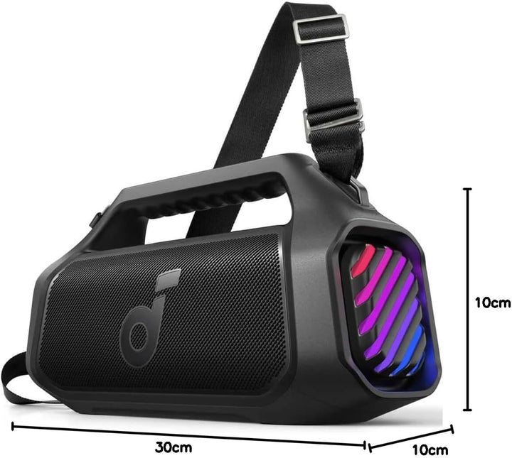 Soundcore by Anker, Boom 2 Plus Bluetooth Lautsprecher, Schwarz