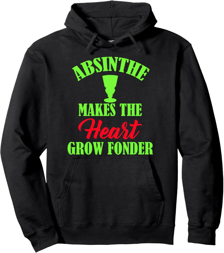 Absinth lässt das Herz höher schlagen Buntes Retro-Design Pullover Hoodie