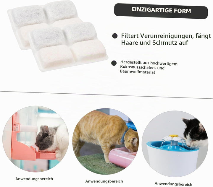 6stücke Katzenwasserbrunnenfilter Ersatzfilter Hundebrunnen Haustierbrunnen Ersatzteile Für Trinkbru