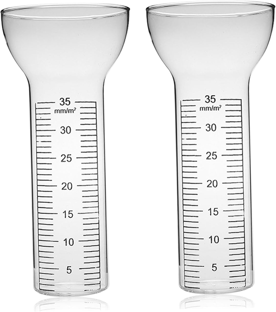 Comebachome Regenmessgerät Ersatzrohr, 2pcs 35 -mm -Glas Regenmessrohr mit klaren Flecken, gefriersi