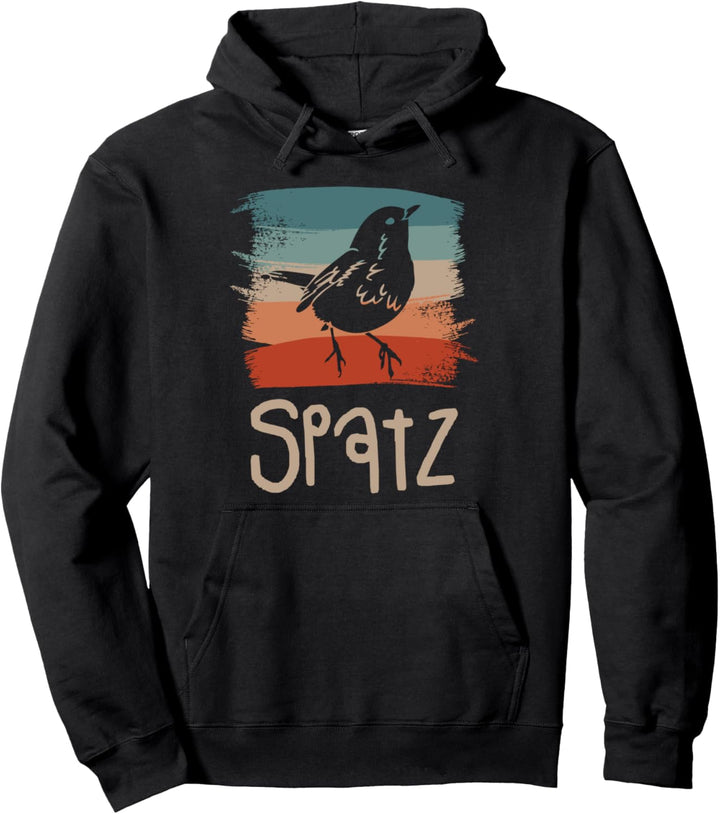 Retro Vintage Spatz Spatzen Pullover Hoodie