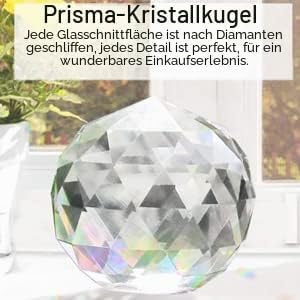 Kristallglaskugel Glaskugel Clear Cut Crystal, 60 / 80mm Durchscheinend Facettierten Blick Ball, Cry