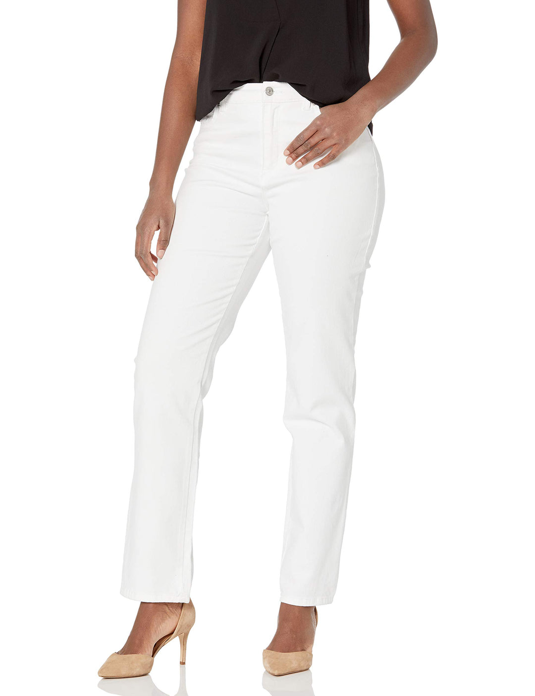 Gloria Vanderbilt Damen Amanda Classic Tapered Jeans 6 Vintage White, 6 Vintage White