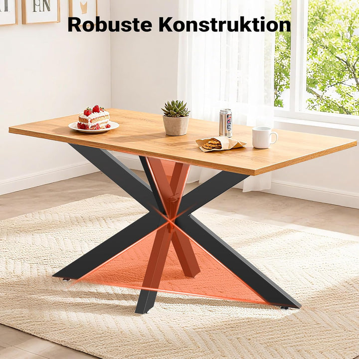 Tischkufen Tischgestell aus Stahl 71x68x120cm Spidergestell in Schwarz Tischbeine mit Spider-Profil,