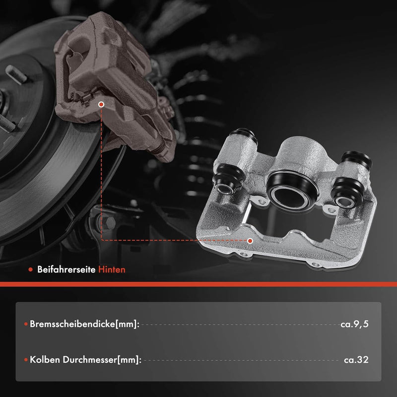 Frankberg 2x Bremssattel Bremszange Hinterachse Links Rechts Kompatibel mit RAV 4 II A2 1.8L 2.0L 20