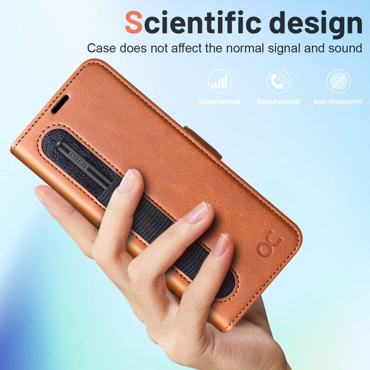 OCASE Hülle Samsung Galaxy Z Fold 4 5G Handyhülle mit [S Pen Halter] [Vorderseite Displayschutz] [Pr