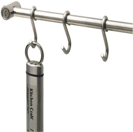 KitchenCraft Hängegestell, Hängender Topf- und Utensilienhalter, Edelstahl, 12 Hänger, 52 cm Einzeln