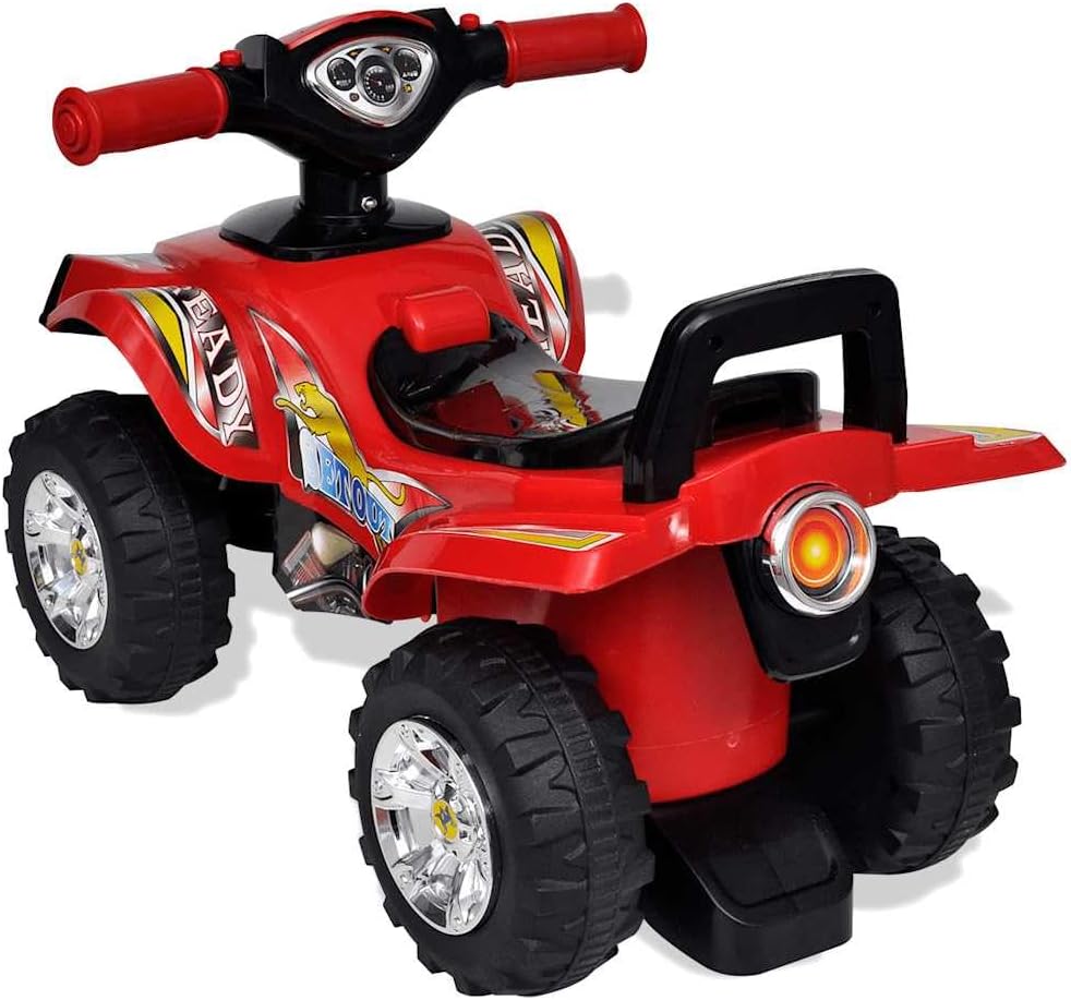 vidaXL Rotes Aufsitz-Quad für Kinder mit Sound und Licht, Rot