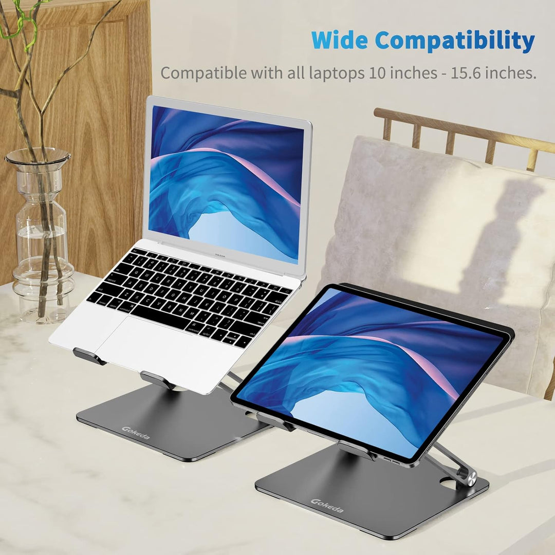 Gokeda Laptop Ständer, ergonomischer Laptopständer aus Aluminiumlegierung für den Schreibtisch, Note