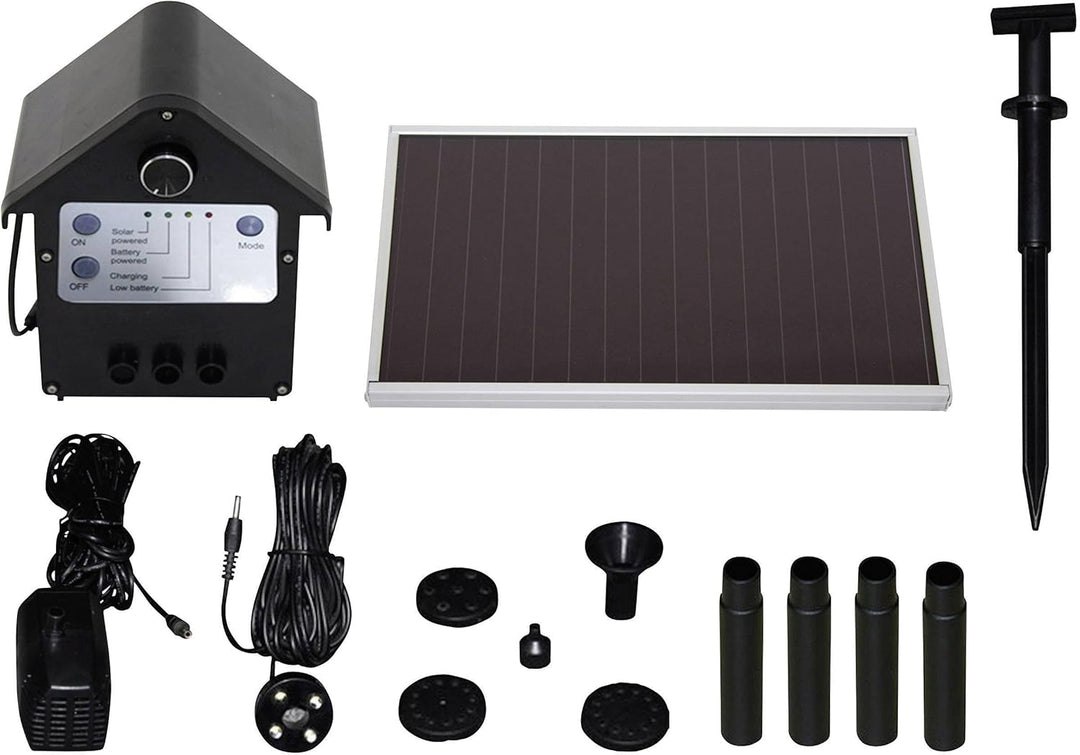 T.I.P. Solar Teichpumpe SPS 250/6 (LED Beleuchtungsring, 3 W, bis 250 l/h Fördermenge für Gartenteic