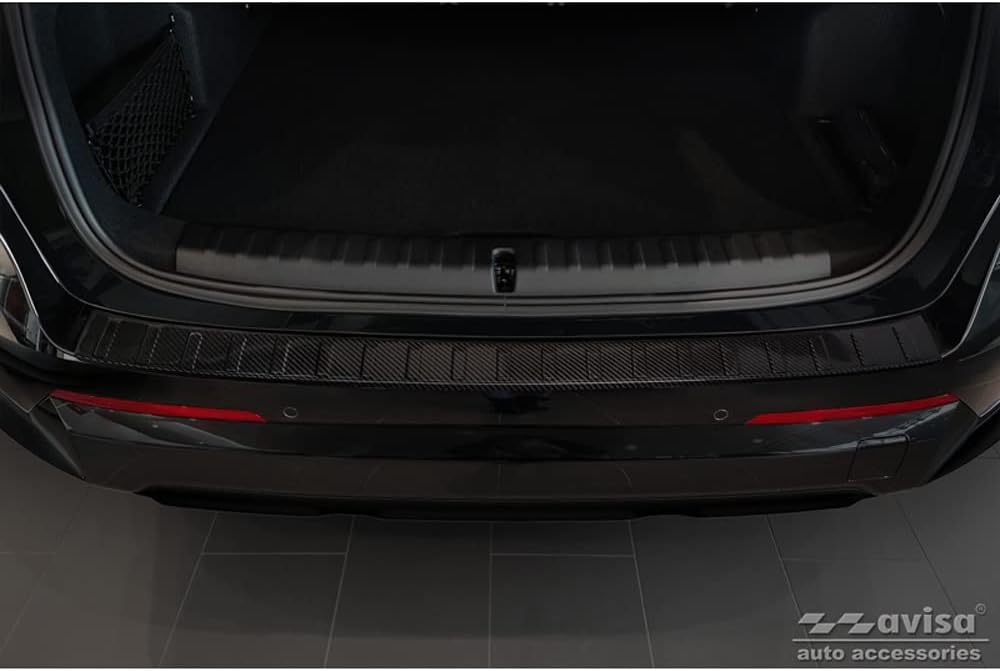 Avisa Echtes 3D Karbon Heckstossstangenschutz kompatibel mit BMW X1 U11 / U11 xLine 2022- 'Ribs'