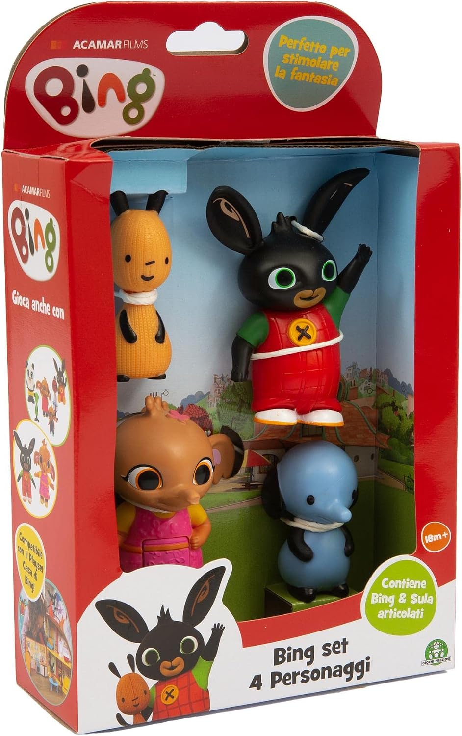 Bing Sula Amma Pando Die Hauptfiguren der TV-Serie Bing in artikulierter Version von 5 bis 10 cm, fü