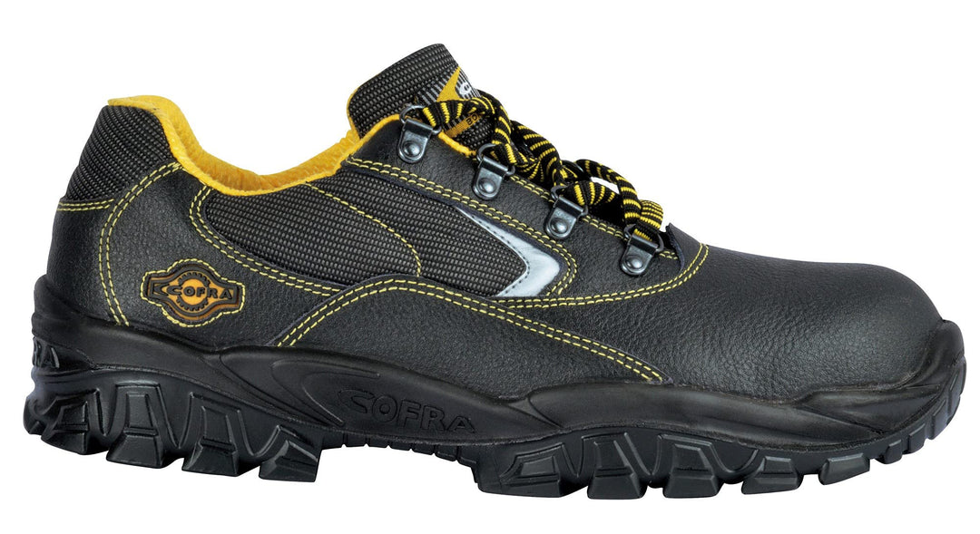 Cofra NT220-000.W43 NEW EBRO S3 SRC Sicherheitsschuhe, Schwarz/Gelb, Grösse 43 43 EU, 43 EU