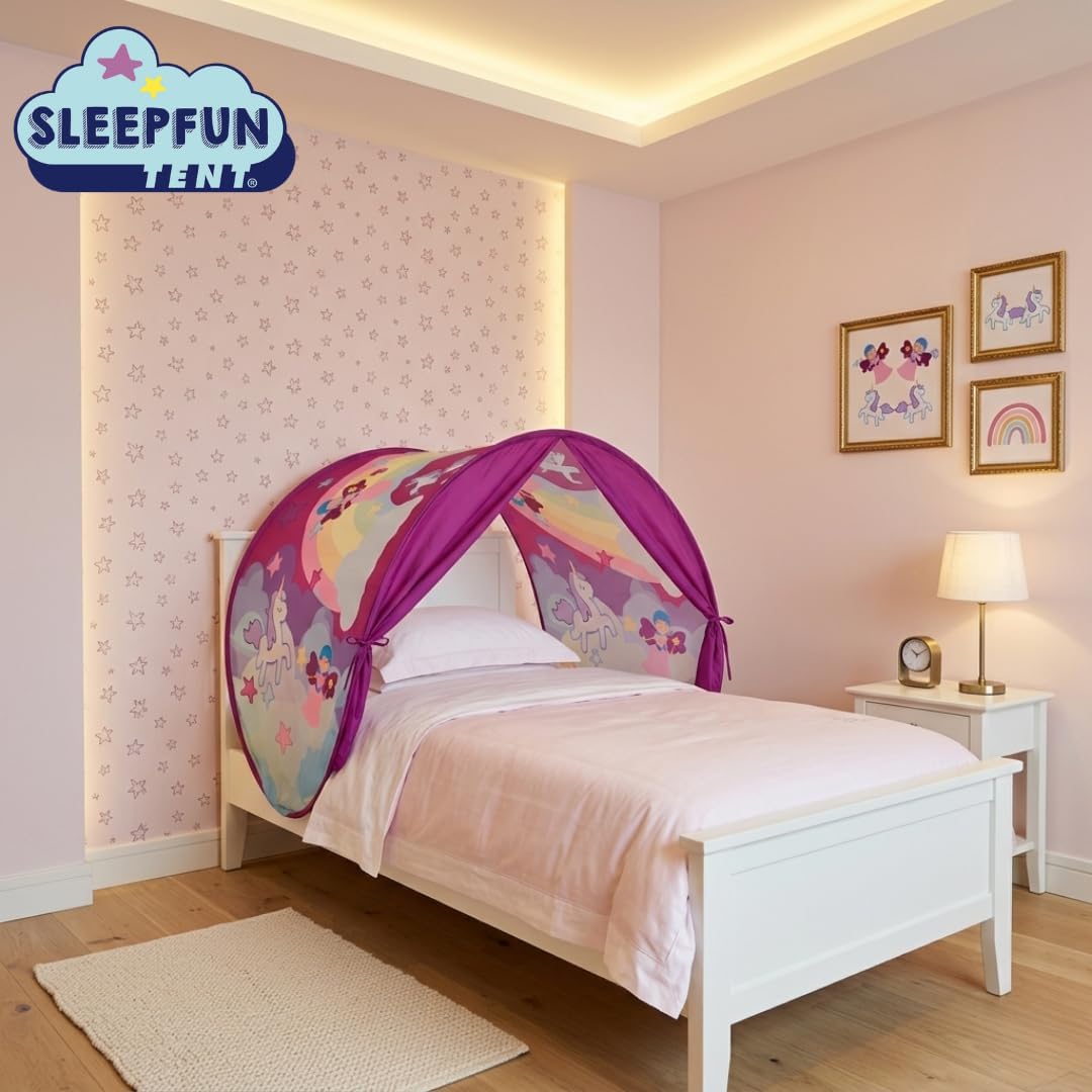 BEST DIRECT – STARLYF SleepFun Tent (Original TV): Pop-up-Bettzelt und Spielhaus für Kinder (Mädchen