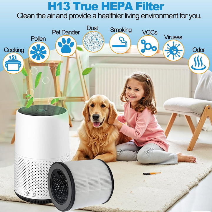 2 Stück HEPA Filter Kompatibel mit Philips 800 Serie Luftreiniger, AC0820/10 AC0820/30 AC0830/10 AC0