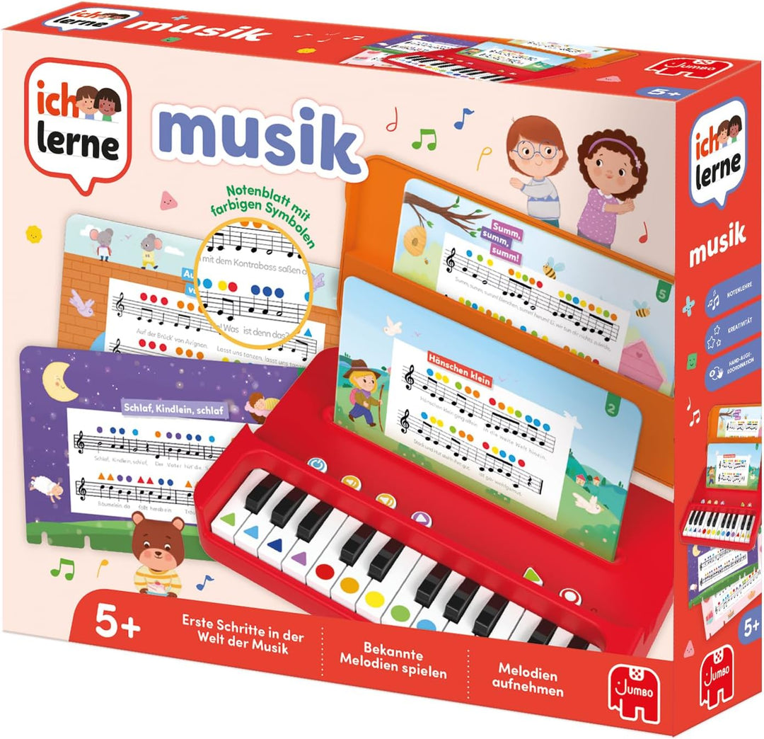 Jumbo Ich lerne Musik - Musik-Lernspiele für Kinder - Noten Lernen und Melodien aufnehmen - Inkl. 12