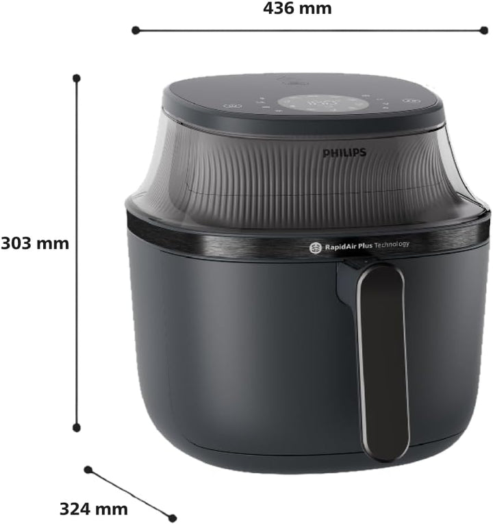 Philips Airfryer 3000 Series 6.2L, Sichtfenster, 16-in-1 Airfryer, RapidAir Plus Technologie, wenige