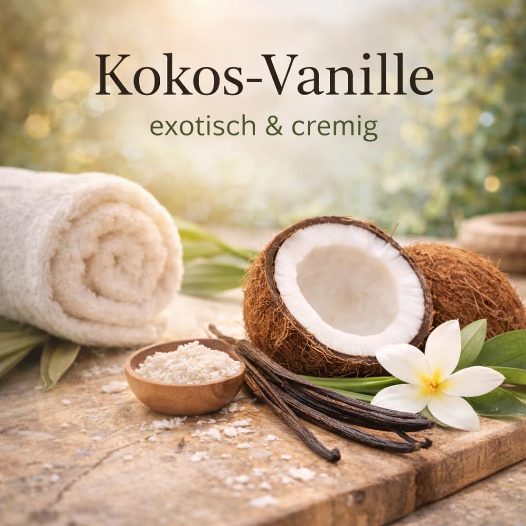 Dufte Momente Whirlpool Duft Kokos-Vanille – 1 Liter – exotisch & cremig – schaumfrei für Whirlpool