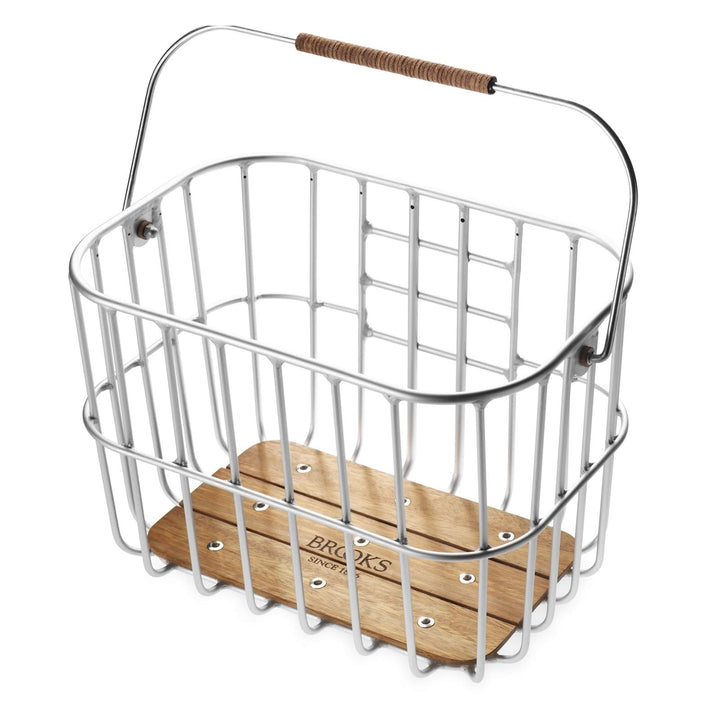 Brooks Fahrradkorb Hoxton Wire Basket 25 Liter, Silber, 80041010