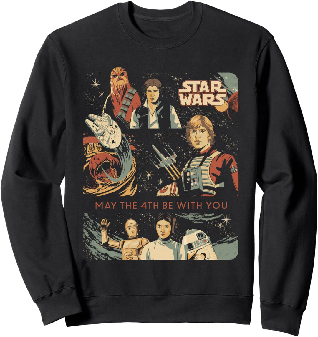 Star Wars May the 4th Be With You Classic Vintage Art Sweatshirt