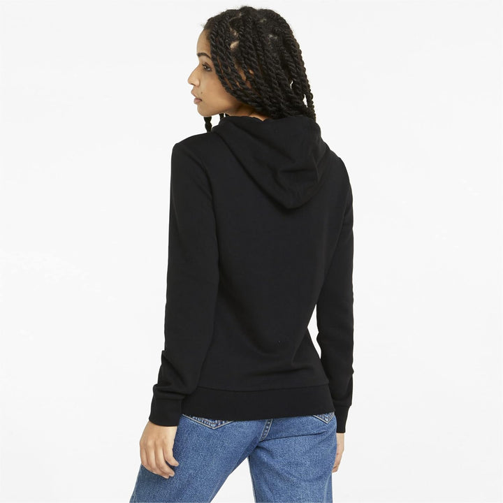 PUMA Damen Ess Logo Hoodie Tr Sweatshirt XS Schwarz, XS Schwarz
