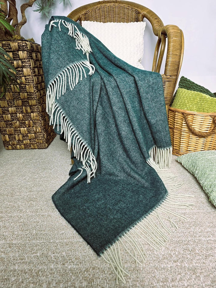 Wolldecke 100% Schurwolle Wohndecke in versch. Farben 140 x 200 cm Tagesdecke Schurwolldecke Woll-Pl