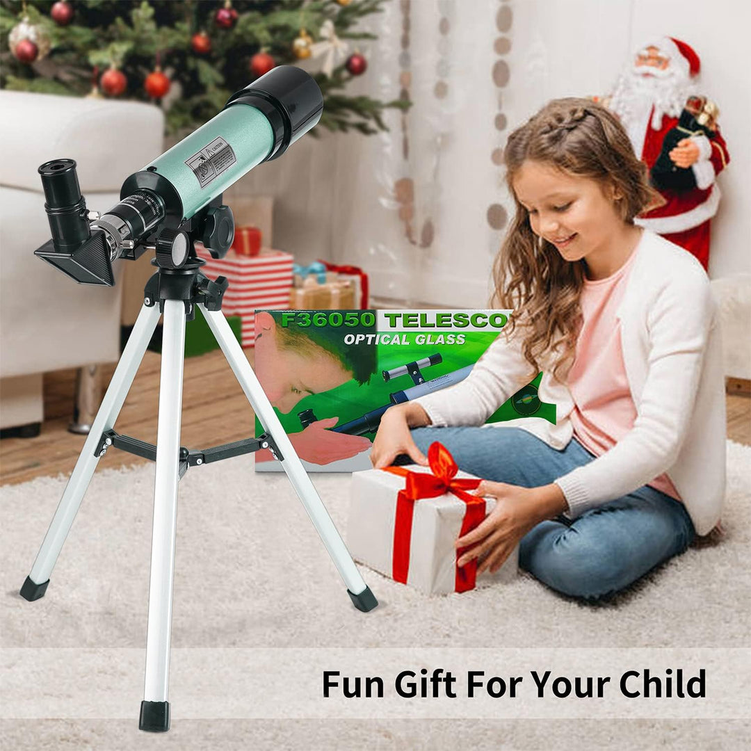 Mijiao Teleskop für Kinder, 360/50mm Astronomisches Teleskop Refraktor Weltraum Fernrohr Landschaft