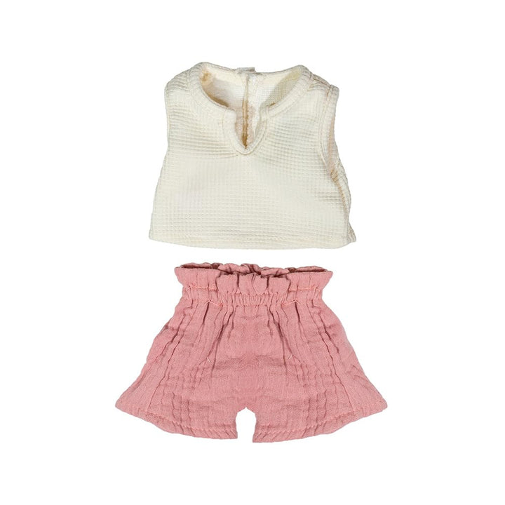 Miniland - Kleidung für 38 cm Puppe, Bekleidungszubehör für Puppen, Sommer-T-Shirt und Hose