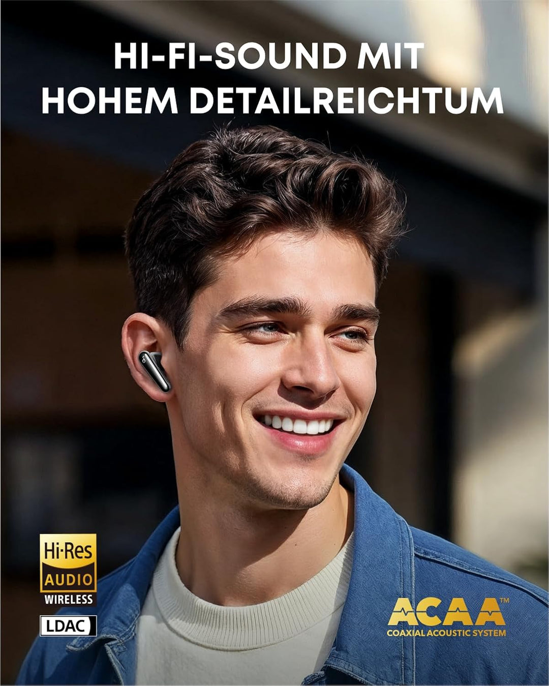 soundcore Liberty 4 Pro von Anker, Kabellose Noise Cancelling Kopfhörer, Earbuds mit 7 Sensoren, ANC