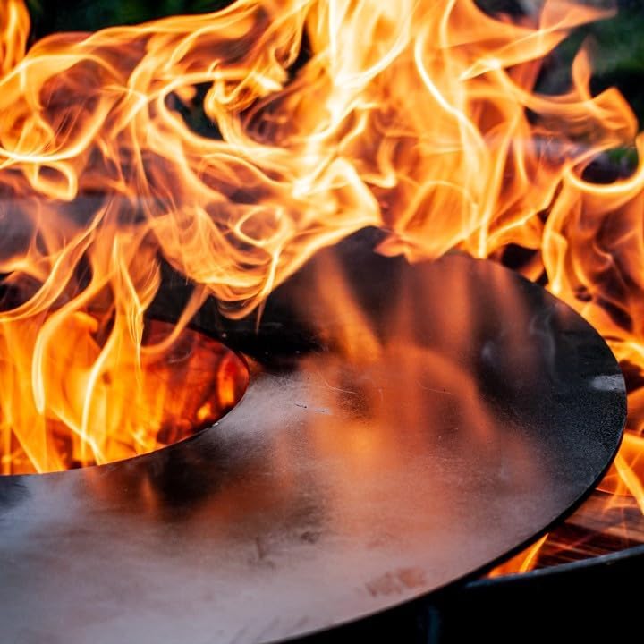 Grillrost.com Das Original 50er Feuerplatte - 4mm stark - Qualität Made in Germany - für alle 50er K